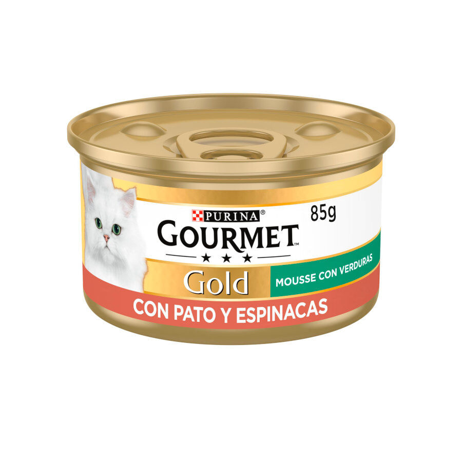 85 g Gourmet Gold Alimento h&uacute;mido de pato com espinafres em lata para gatos, , large Imagem n&uacute;mero 1