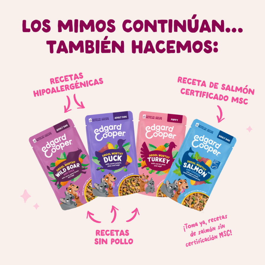 8 x 150 g Edgard & Cooper Adult Grain Free Saquetas para c&atilde;es - Multipack, , large Imagem n&uacute;mero 3