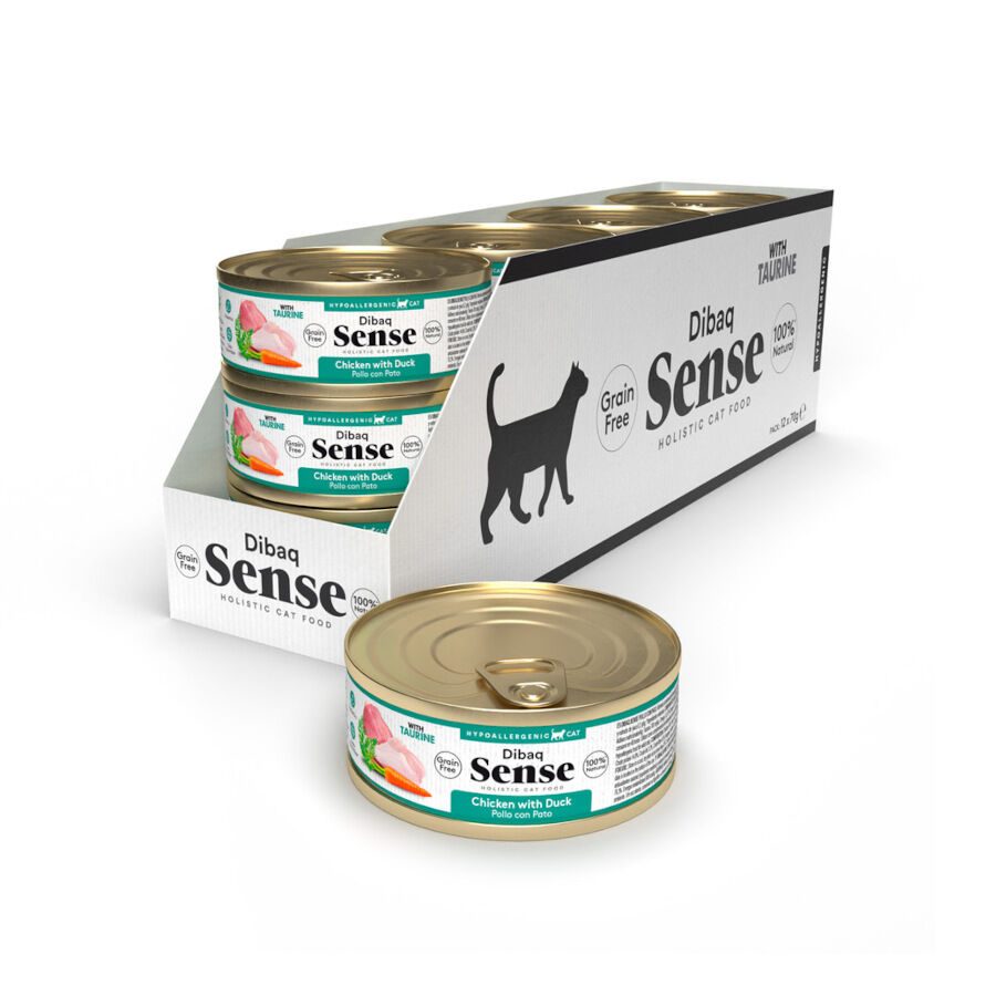70 g Lata de frango e pato hipoalerg&ecirc;nico sem gr&atilde;os Dibaq Sense para gatos, , large Imagem n&uacute;mero 2