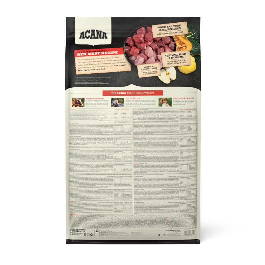 11.4 kg Acana Adult Red Meat ra&ccedil;&atilde;o para c&atilde;es, , large Imagem n&uacute;mero 2