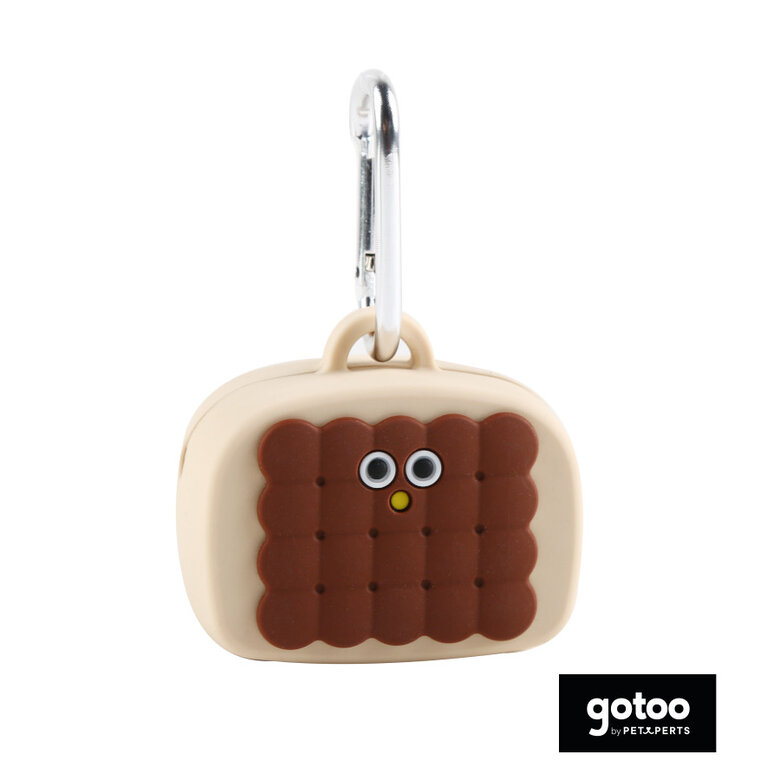 Gotoo Porta-sacos de silicone castanho para cães,  Imagem número 2 Gotoo Porta-sacos de silicone castanho para cães, , large Imagem número 2