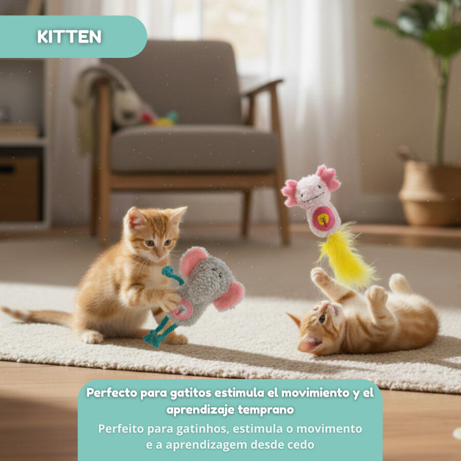 Tootoy! Kitten Peluche de elefante e axolote para gatos, , large Imagem n&uacute;mero 7