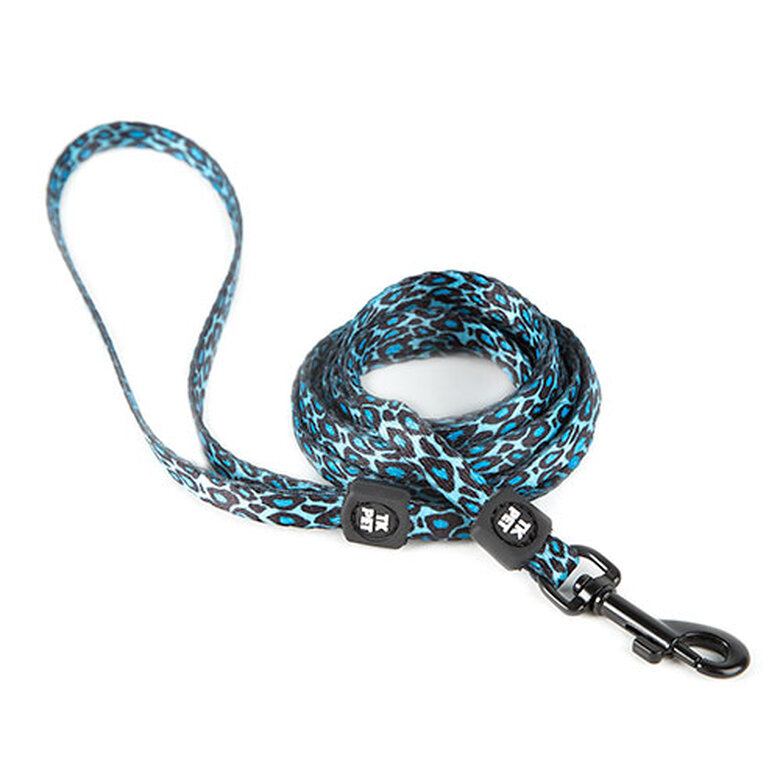 TK-Pet Safari correa para gatos print pantera azul Imagem número 1 TK-Pet Safari correa para gatos print pantera azul Imagem número 1