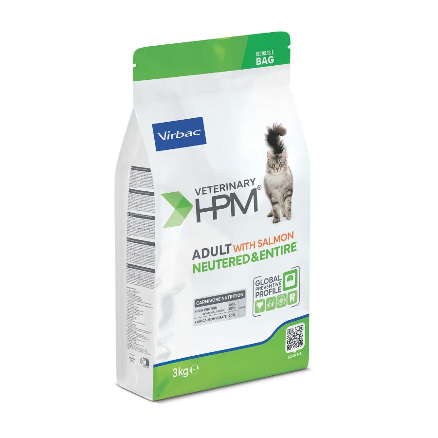 3 kg Virbac HPM Veterinary Pienso Salm&oacute;n para gatos adultos, , large Imagem n&uacute;mero 3