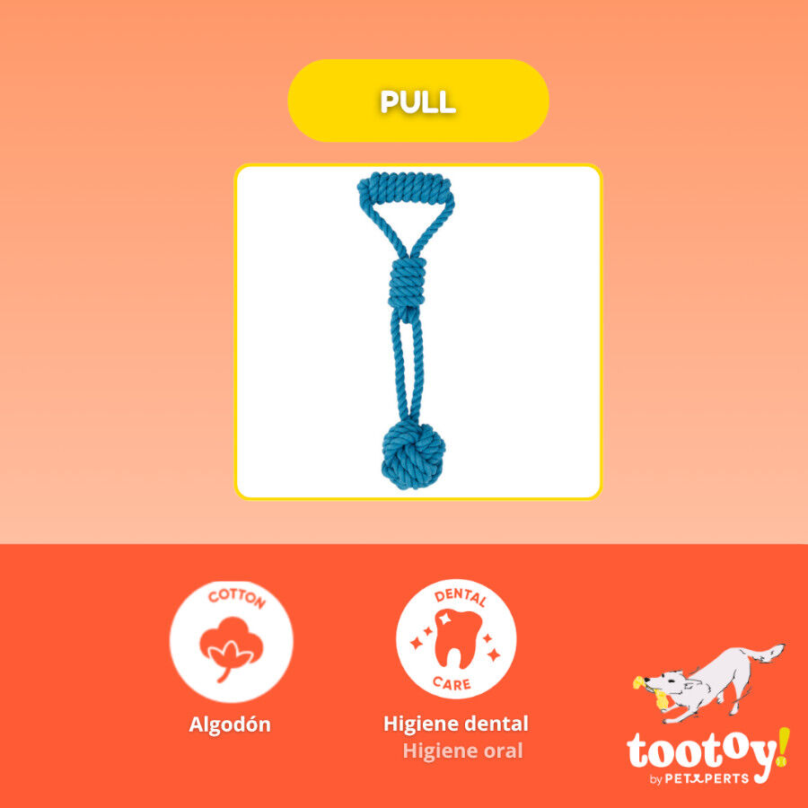 Tootoy! Pull Mordedor corda com bola e pega para c&atilde;es, , large Imagem n&uacute;mero 3
