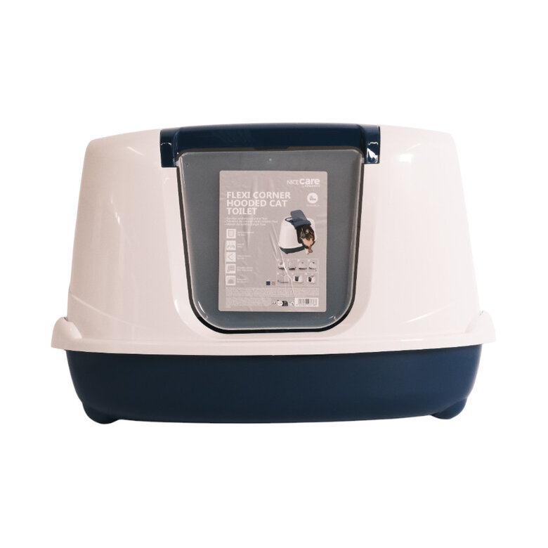 Nice Care Caixa de areia Flip Corner azul para Gatos,  Imagem número 2 Nice Care Caixa de areia Flip Corner azul para Gatos, , large Imagem número 2