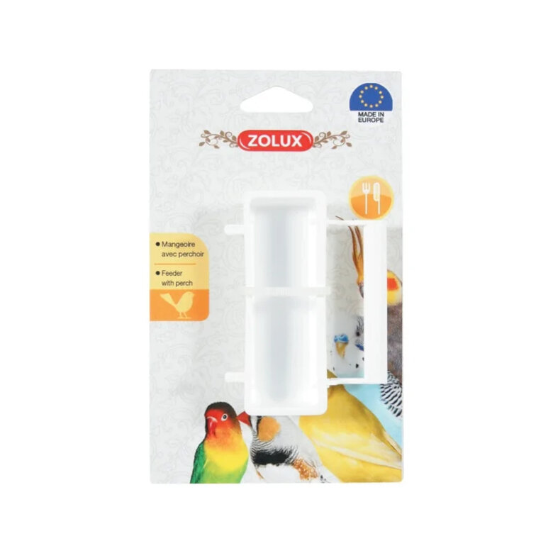 Zolux Comedor Rectangular com Trapézio Branco para periquitos,  Imagem número 1 Zolux Comedor Rectangular com Trapézio Branco para periquitos, , large Imagem número 1