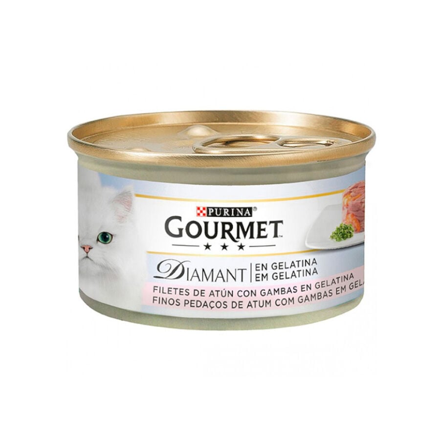 85 g Gourmet Diamant Filetes de Atum e Gambas em gelatina para gatos, , large Imagem n&uacute;mero 1