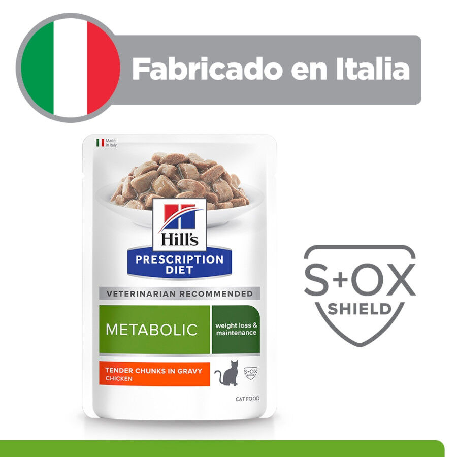 12 saquetas x 85 g Hill's Prescription Diet Metabolic Feline Saquetas - Multipack, , large Imagem n&uacute;mero 2