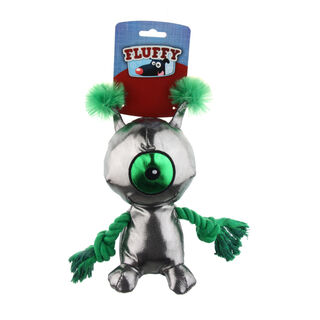 Fluffy Space Monster peluche com corda para cães 