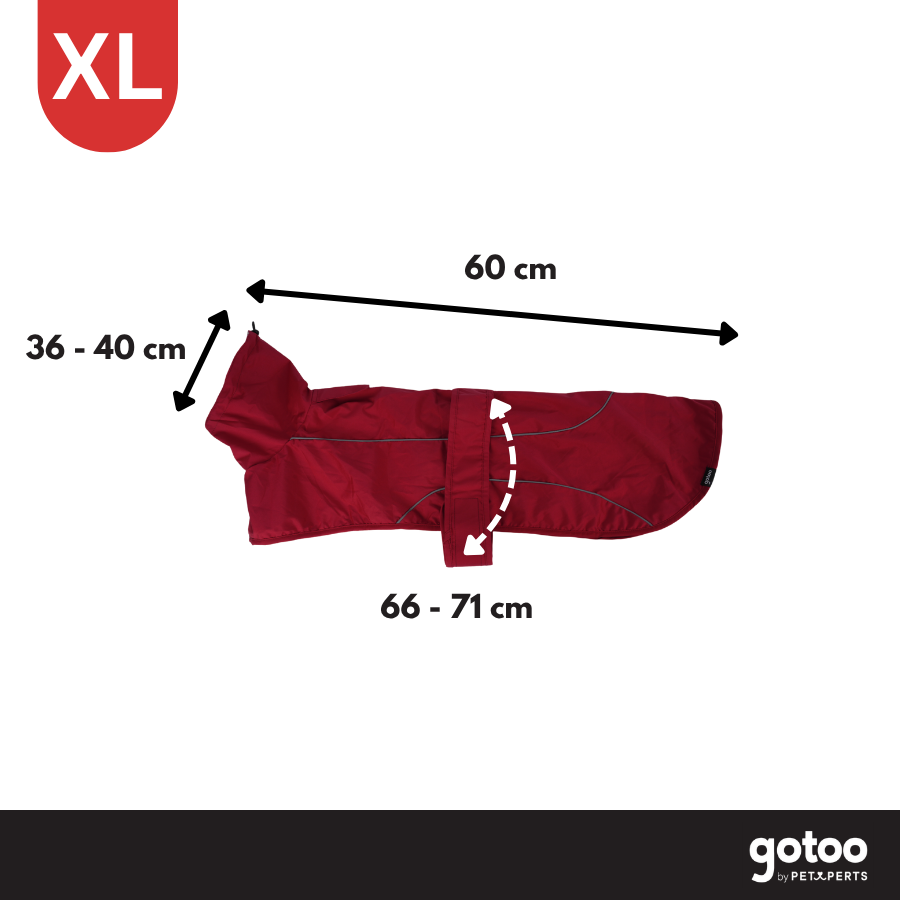Gotoo Casaco Imperme&aacute;vel Vermelho para galgos, , large Imagem n&uacute;mero 4