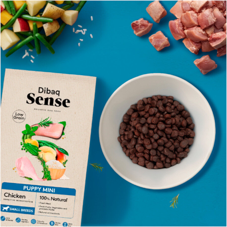 2 kg Dibaq Sense Low Grain Puppy Mini Ra&ccedil;&atilde;o de frango para c&atilde;es, , large Imagem n&uacute;mero 2