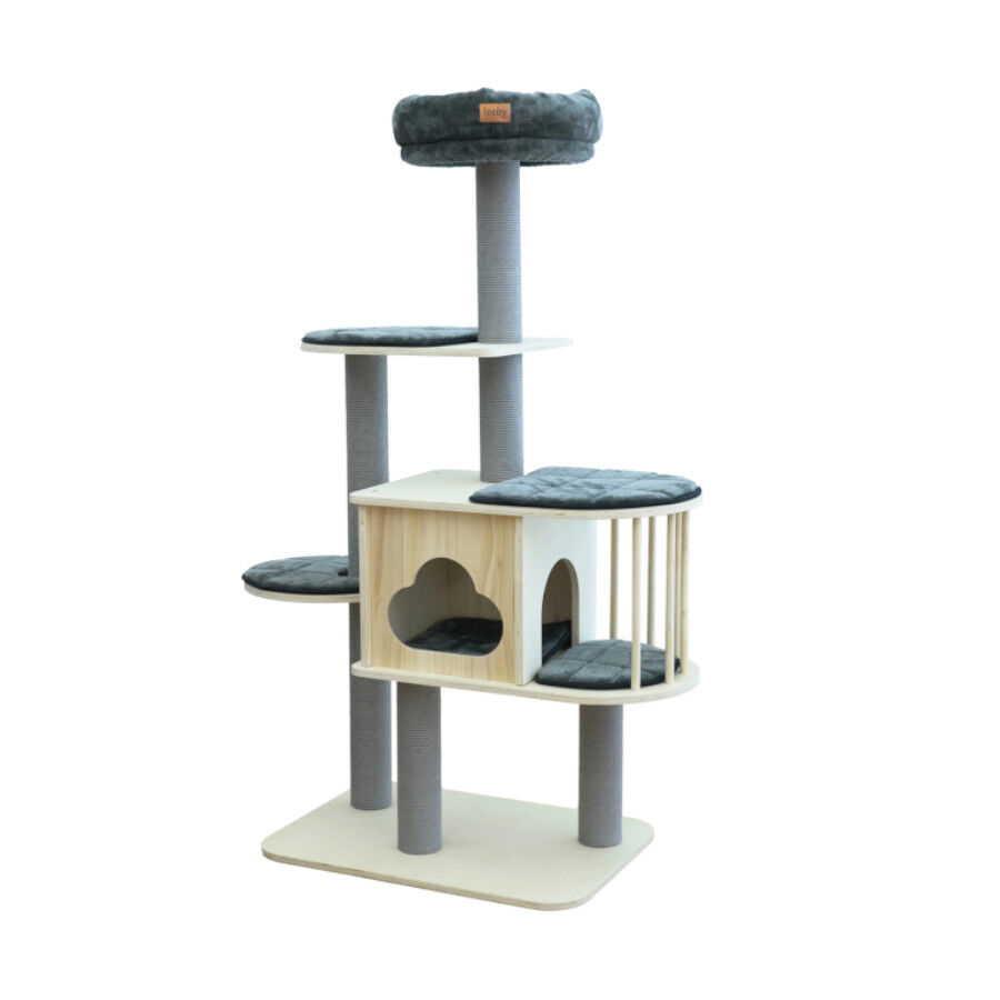 Leeby Cloud Collection torre arranhadora multiplataforma com cama nido para gatos, , large Imagem n&uacute;mero 1