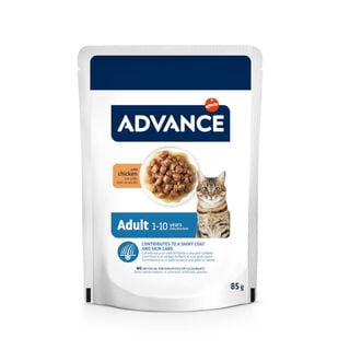 Advance Adult Bocaditos com Frango em Saqueta em molho para gatos