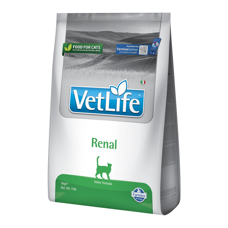 5 kg Ra&ccedil;&atilde;o para gatos Farmina Vet Life Renal, , large Imagem n&uacute;mero 1