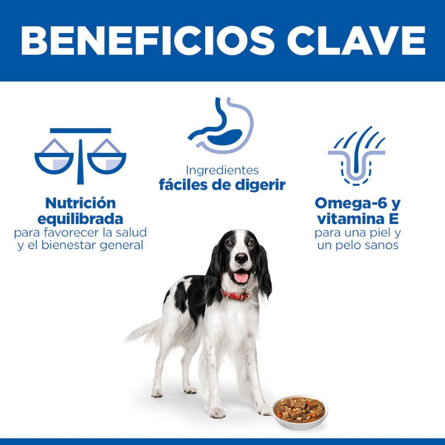363 g Hill's Science Plan Adult Comida h&uacute;mida de Vaca e Legumes para c&atilde;es, , large Imagem n&uacute;mero 4