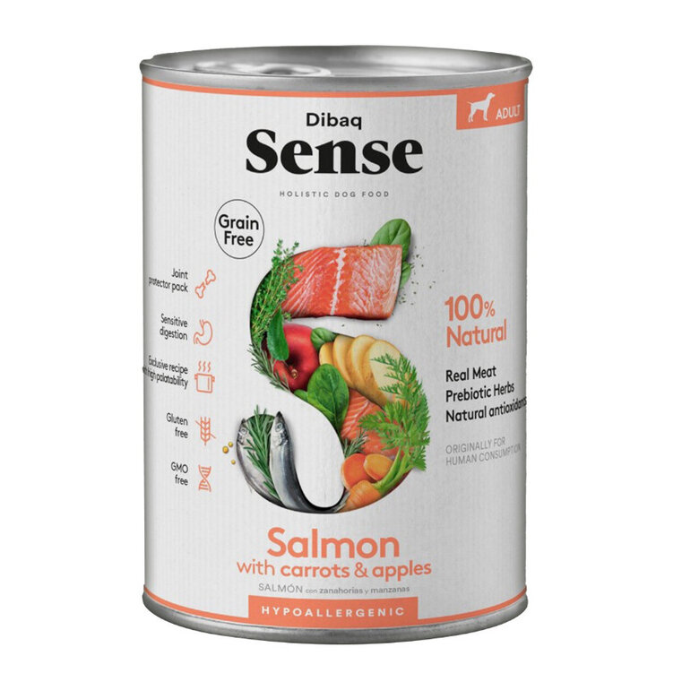 380 g Dibaq Sense Grain Free Adult Salmão lata para cães,  Imagem número 1 Comida húmeda para perros con salmón de la marca Dibaq Imagem número 1