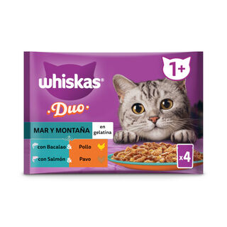 Whiskas Duo Sea and Mountain Saqueta de Gelatina para Gatos