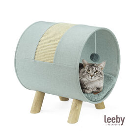 Leeby Saffira cama com arranhador e brinquedo para gatos