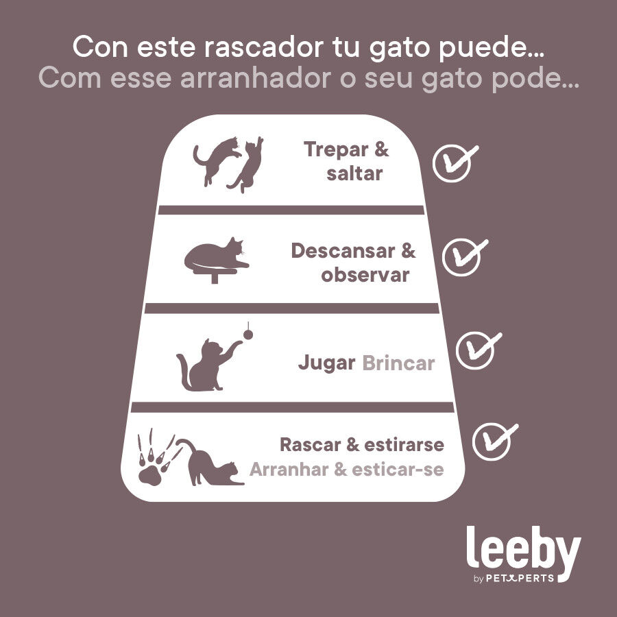 Leeby Voltaire torre arranhadora com brinquedo para gatos, , large Imagem n&uacute;mero 6