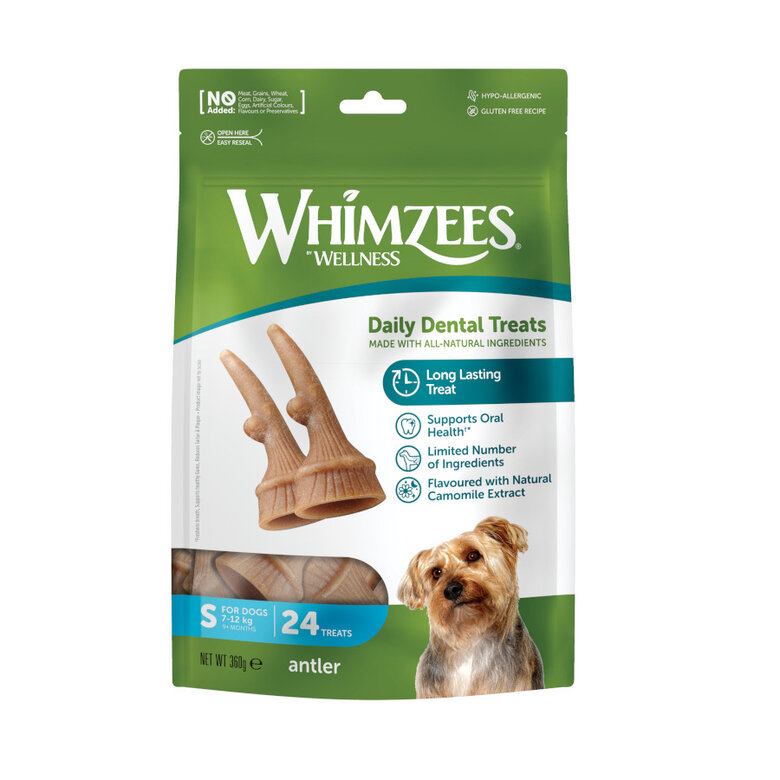 24 sticks Whimzees Snacks Dentários Chifres para cães pequenos,  Imagem número 1 24 sticks Whimzees Snacks Dentários Chifres para cães pequenos, , large Imagem número 1