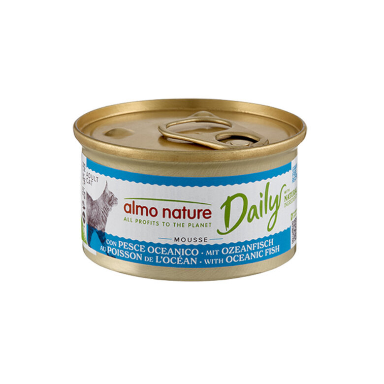85 g Almo Nature Daily Mousse de Peixe lata para gatos,  Imagem número 1 85 g Almo Nature Daily Mousse de Peixe lata para gatos, , large Imagem número 1