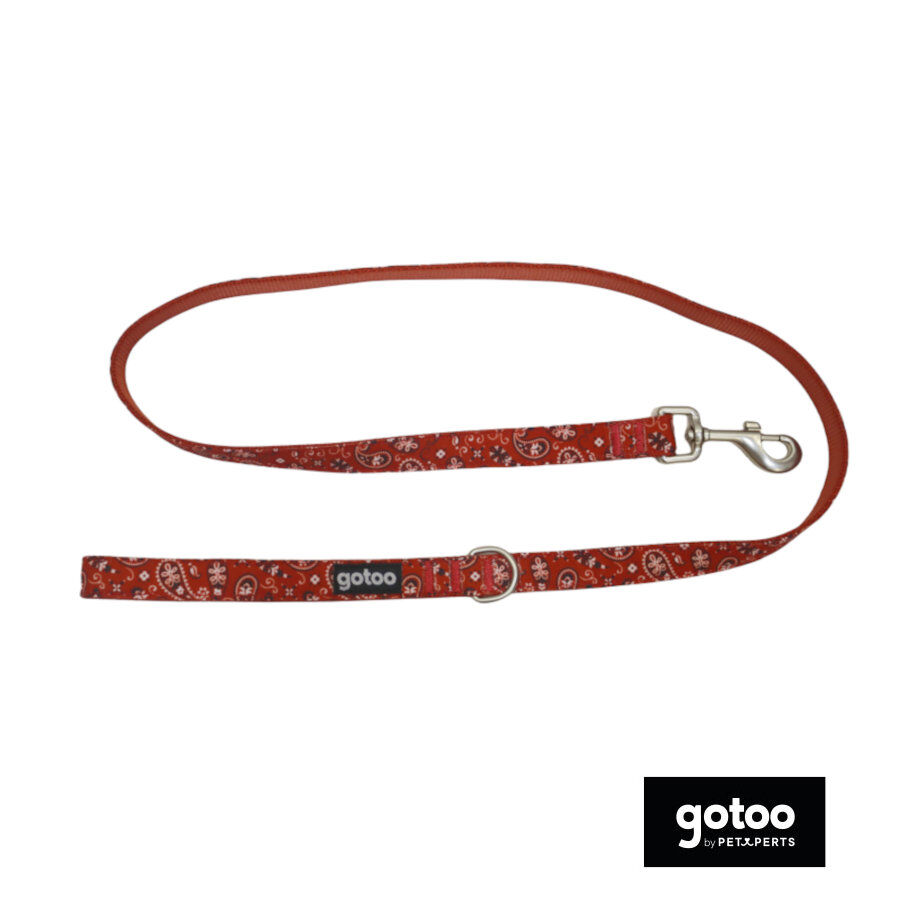 Gotoo Trela estampada de caxemira vermelha para c&atilde;o, , large Imagem n&uacute;mero 2