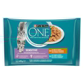 Purina One Wet Sensitive Saqueta em molho para gatos