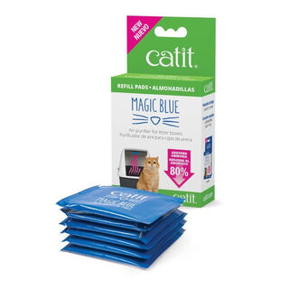 Catit Magic Blue Kit de almofadas absorventes de odores para caixas de areia para gatos