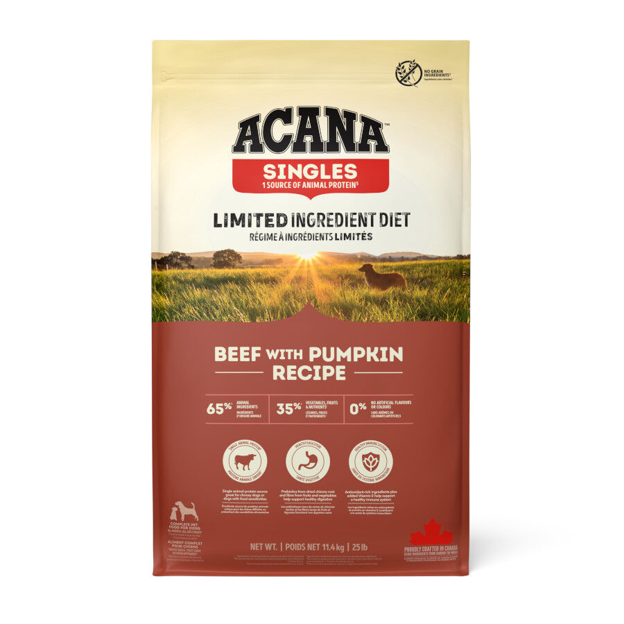 11.4 kg Acana Singles Ra&ccedil;&atilde;o de Carne de Vaca com Ab&oacute;bora para c&atilde;es 11.4 kg, , large Imagem n&uacute;mero 1