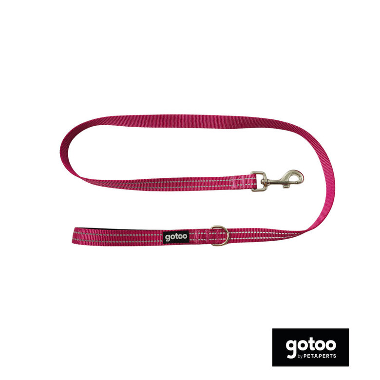 Gotoo Trela de nylon refletiva rosa para cães,  Imagem número 2 Gotoo Trela de nylon refletiva rosa para cães, , large Imagem número 2