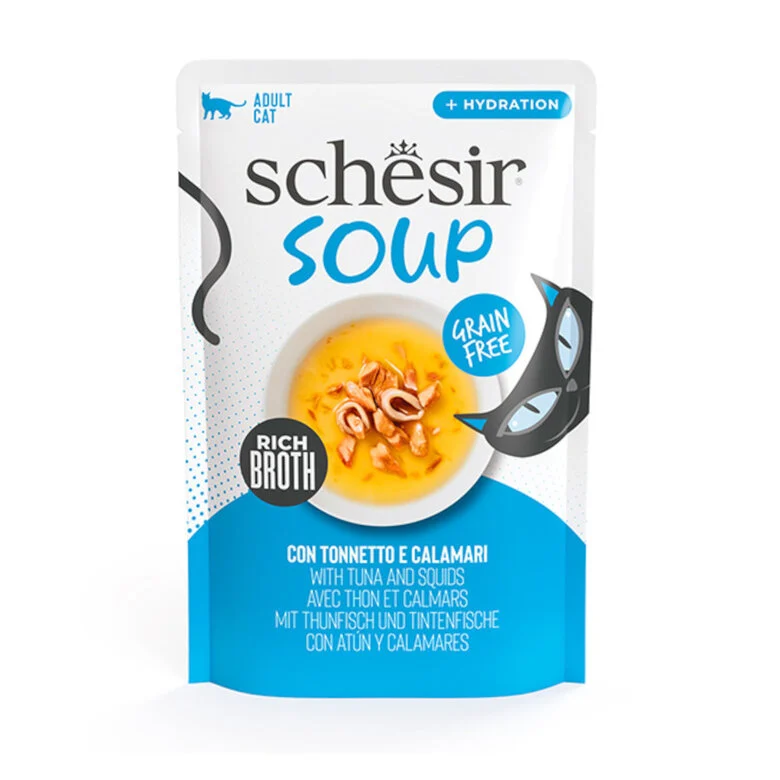 40 g Schesir Atum e Lula em Sachê de Sopa para Gatos,  Imagem número 1 40 g Schesir Atum e Lula em Sachê de Sopa para Gatos, , large Imagem número 1