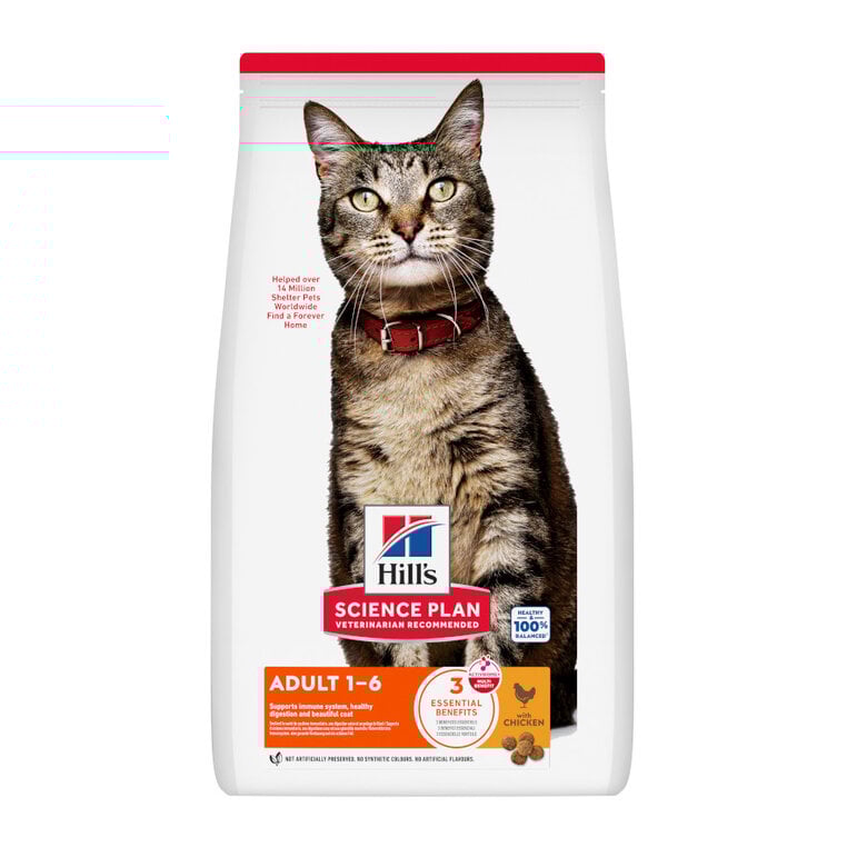 10 kg Hill's Adult Science Plan Frango ração para gatos,  Imagem número 1 10 kg Hill's Adult Science Plan Frango ração para gatos, , large Imagem número 1
