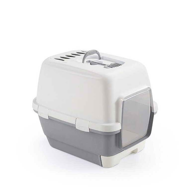 Stefanplast Cathy Clever Smart Caixa de Areia Fechada Cinza para gatos,  Imagem número 1 STEFANPLAST BANDEJA SANITARIA CATHY CLEVER MART STONE GREY Imagem número 1