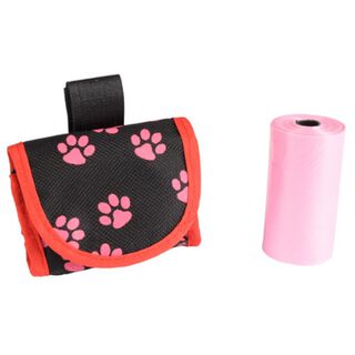 Flamingo suporte de sacos cor-de-rosa para cinto de cães
