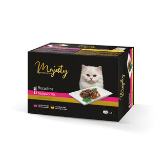 Majesty Adult Slide Mix Bocadinhos lata para gatos - Pack
