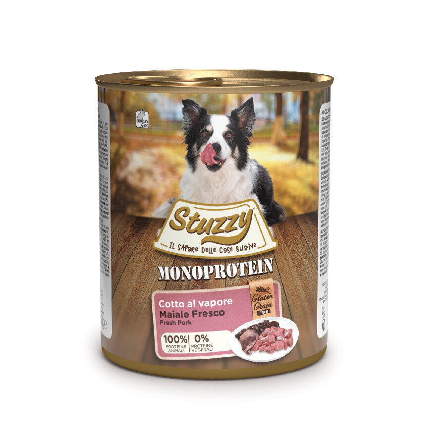 Stuzzy Monoprotein Cerdo comida h&uacute;meda para perro Imagem n&uacute;mero 1