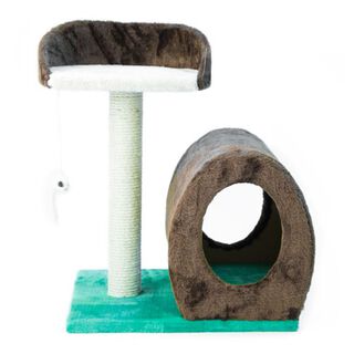 TK-Pet Cetus Arranhador con Abrigo Castanho para gatos
