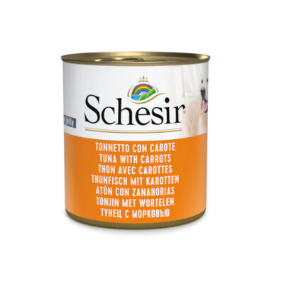 Schesir Adult Atum com Cenouras lata para cães
