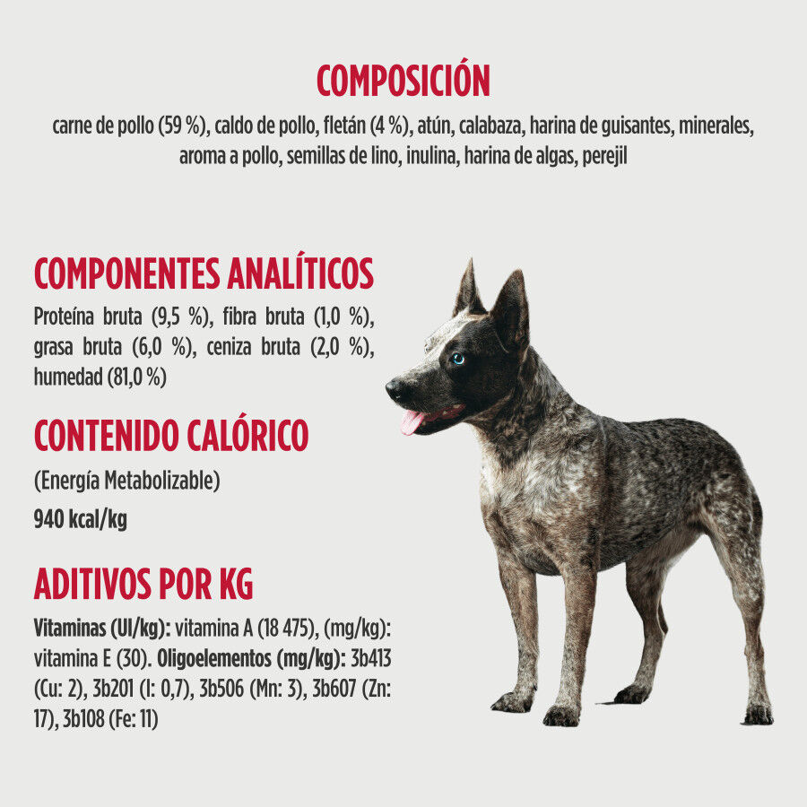 340 g Nulo Comida h&uacute;mida de Vaca e Frango com Flet&atilde;o em Lata para c&atilde;es, , large Imagem n&uacute;mero 2