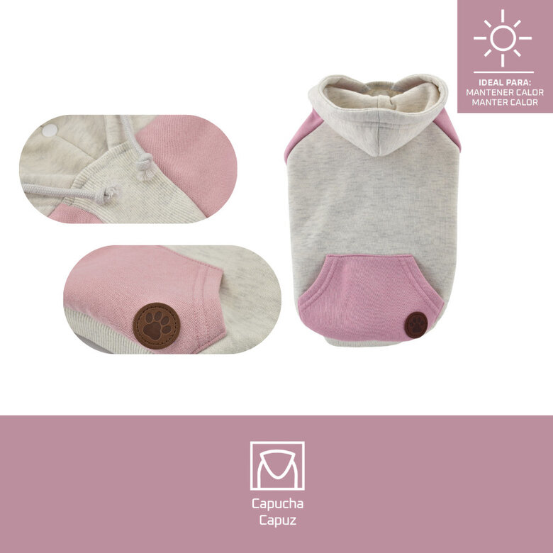 Outech Camisola com capuz rosa para cães,  Imagem número 4 Outech Camisola com capuz rosa para cães, , large Imagem número 4