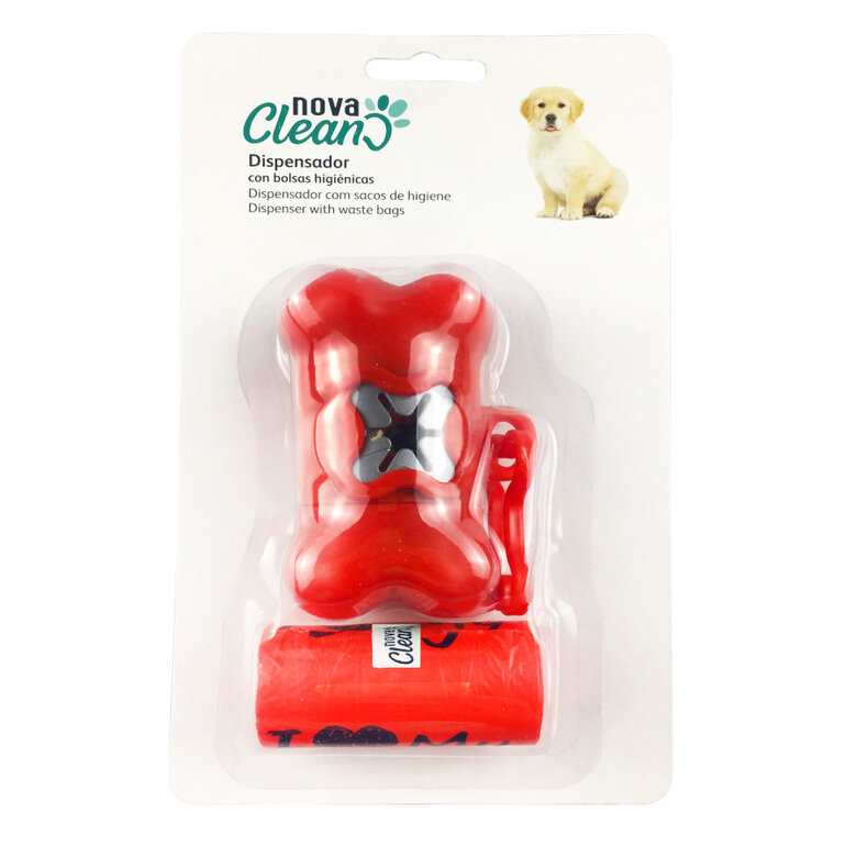 Nova Clean Pack Dispensador de Sacos Vermelho + 60 Sacos Higiénicos para cães,  Imagem número 2 Nova Clean Pack Dispensador de Sacos Vermelho + 60 Sacos Higiénicos para cães, , large Imagem número 2