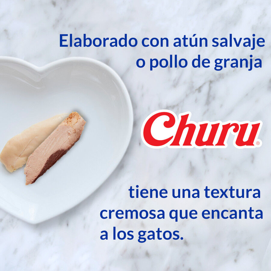 4 saquetas x 14 g Churu Snack Cremoso de Atum e Frango para gatos, , large Imagem n&uacute;mero 5