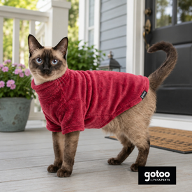 Gotoo Camisola Polar Vermelha para gatos