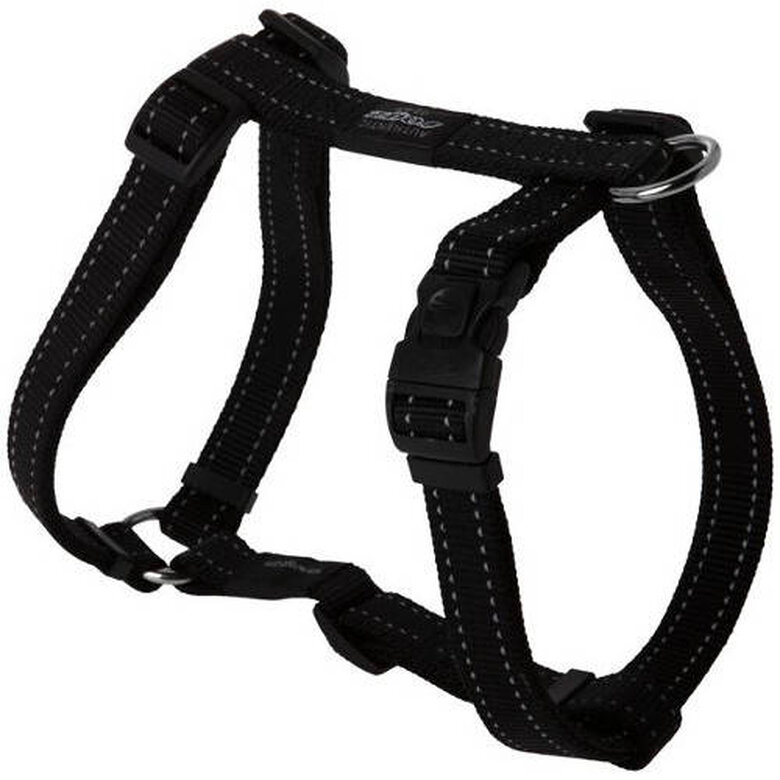 Rogz Utility negro arnés para perros reflectante image number null