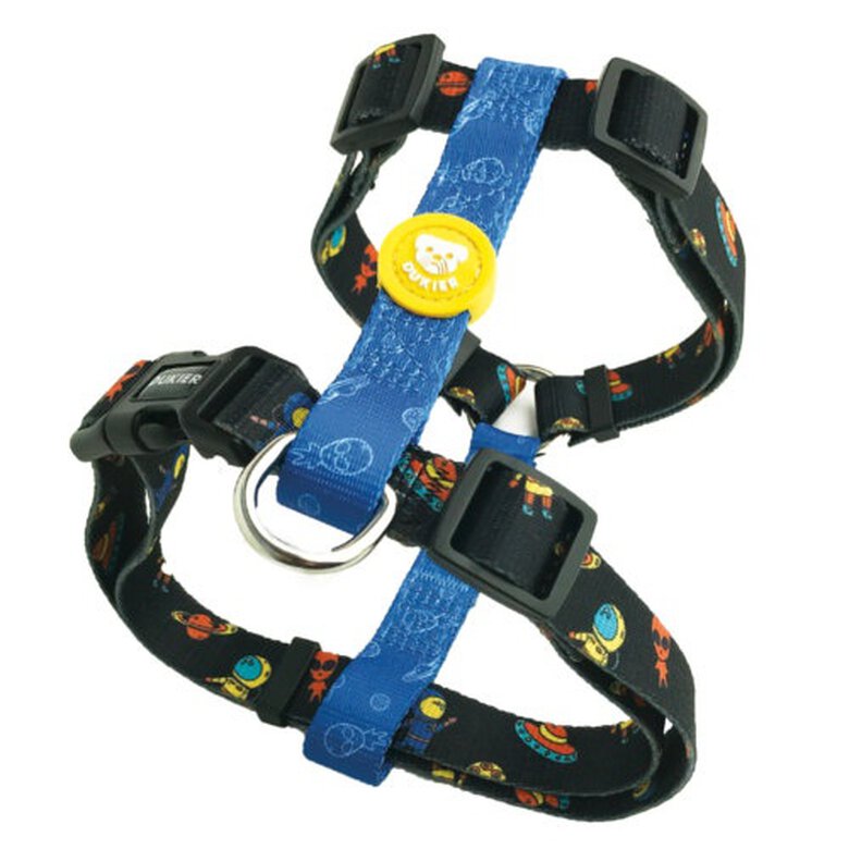 Dukier Space Peitoral com estampado espacial para cães,  Imagem número 1 Dukier Space arnés para perros diseño en forma H Imagem número 1