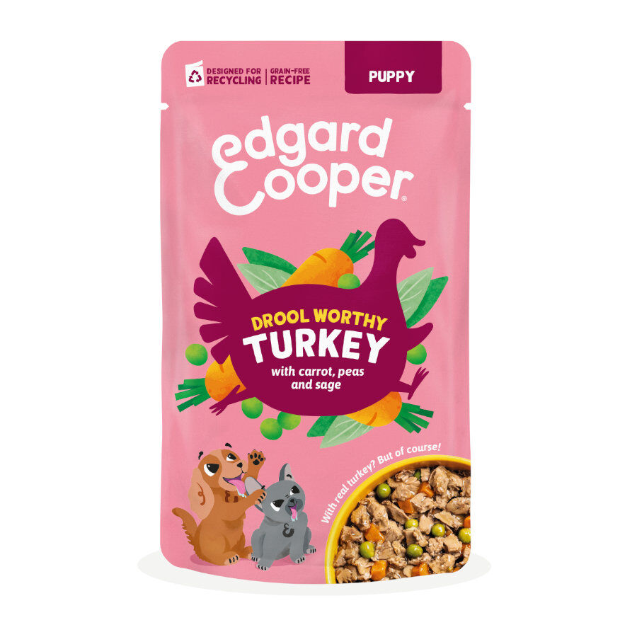 150 g Edgard & Cooper Puppy Grain Free Comida h&uacute;mida de Peru em saquetas para c&atilde;es, , large Imagem n&uacute;mero 1