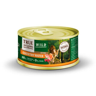 True Origins Wild Kitten Country Water Frango e Salmão lata