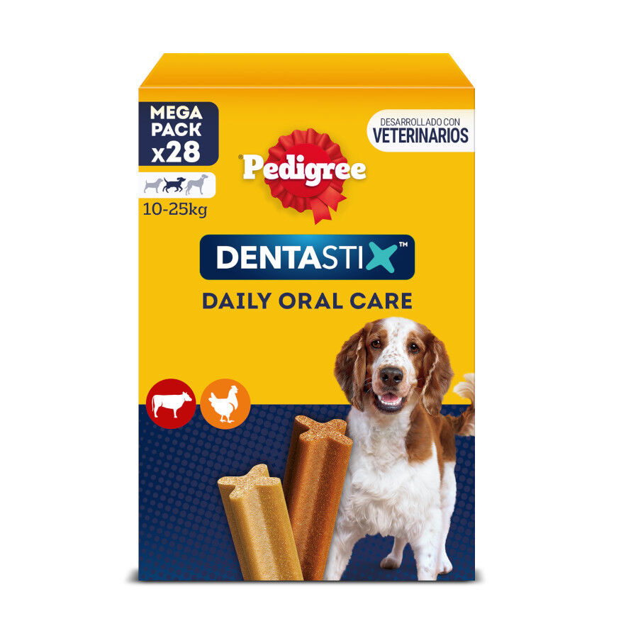 28 sticks Pedigree Dentastix Snacks Dent&aacute;rios para c&atilde;es m&eacute;dios, , large Imagem n&uacute;mero 1