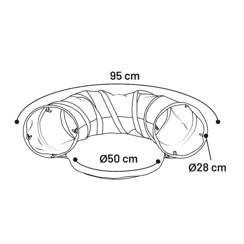 Flamingo Gotar Túnel com Almofada Cinzenta para gatos,  Imagem número 4 Flamingo Gotar Túnel com Almofada Cinzenta para gatos, , large Imagem número 4